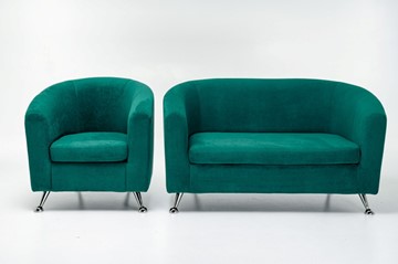 Комплект мебели Брамс  цвет изумрудный диван 2Д + кресло в Южно-Сахалинске - предосмотр 1