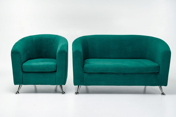 Комплект мебели Брамс  цвет изумрудный диван 2Д + кресло в Южно-Сахалинске - изображение 1