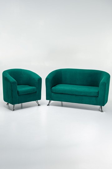 Комплект мебели Брамс  цвет изумрудный диван 2Д + кресло в Южно-Сахалинске - изображение 4