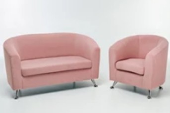 Комплект мебели Брамс  цвет розовый диван 2Д + кресло в Южно-Сахалинске - предосмотр 2