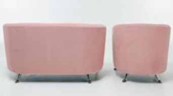 Комплект мебели Брамс  цвет розовый диван 2Д + кресло в Южно-Сахалинске - предосмотр 3