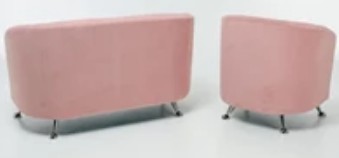 Комплект мебели Брамс  цвет розовый диван 2Д + кресло в Южно-Сахалинске - изображение 4