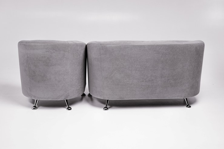 Комплект мебели Брамс  цвет серый диван 2Д + кресло в Южно-Сахалинске - изображение 2