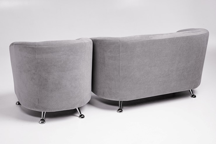 Комплект мебели Брамс  цвет серый диван 2Д + кресло в Южно-Сахалинске - изображение 3