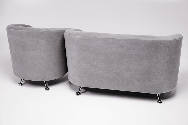 Комплект мебели Брамс  цвет серый диван 2Д + кресло в Южно-Сахалинске - изображение 4