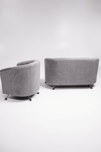 Комплект мебели Брамс  цвет серый диван 2Д + кресло в Южно-Сахалинске - предосмотр 5