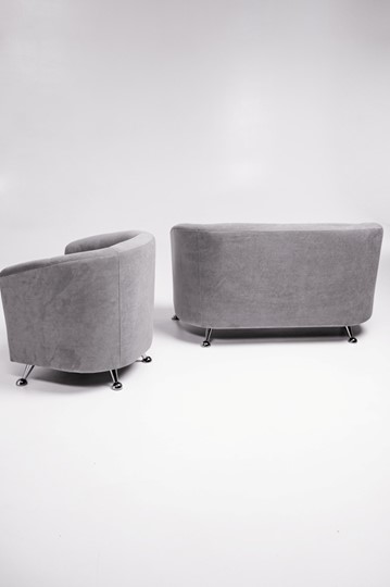 Комплект мебели Брамс  цвет серый диван 2Д + кресло в Южно-Сахалинске - изображение 5