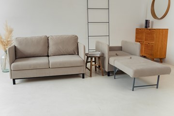 Комплект мебели диван + кресло-кровать Бэст бежевый в Южно-Сахалинске - предосмотр 6