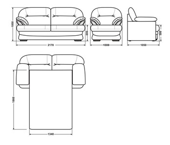 Прямой диван Квин 6 БД и 1 кресло в Южно-Сахалинске - предосмотр 5