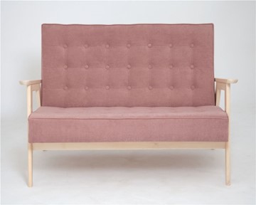 Прямой диван Ретро, двухместный (беленый дуб / RS 12 - розовый) в Южно-Сахалинске - предосмотр 1