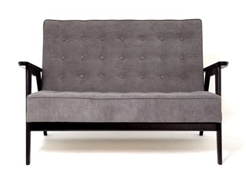 Прямой диван Ретро, двухместный (венге / RS 15 - темно-серый) в Южно-Сахалинске - предосмотр 1