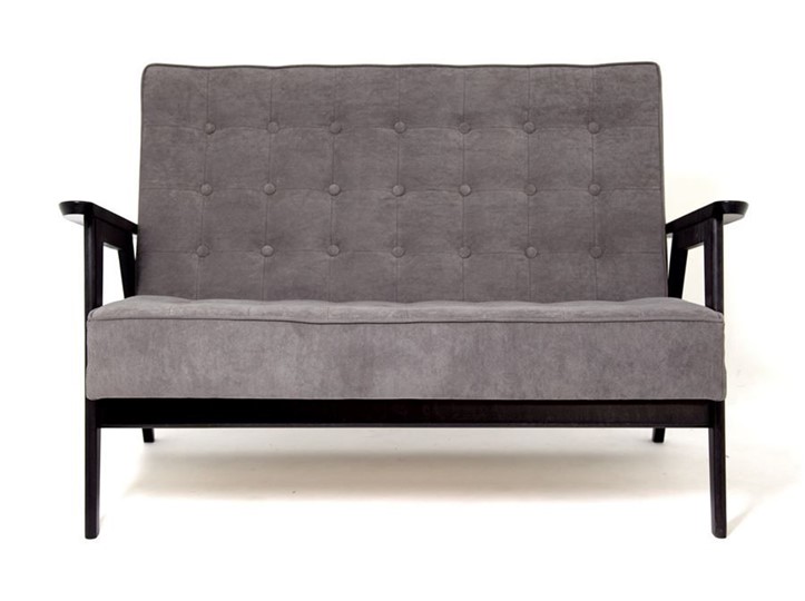 Прямой диван Ретро, двухместный (венге / RS 15 - темно-серый) в Южно-Сахалинске - изображение 1