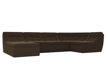 Модульный П-образный диван Холидей, Коричневый (микровельвет) в Южно-Сахалинске - предосмотр