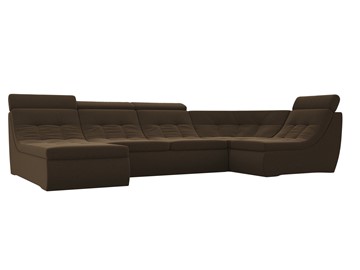 Большой модульный диван Холидей люкс, Коричневый (микровельвет) в Южно-Сахалинске - предосмотр
