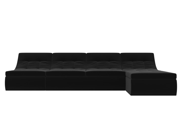 Модульный угловой диван Холидей, Черный (микровельвет) в Южно-Сахалинске - изображение 4