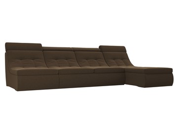Модульный раскладной диван Холидей люкс, Коричневый (микровельвет) в Южно-Сахалинске