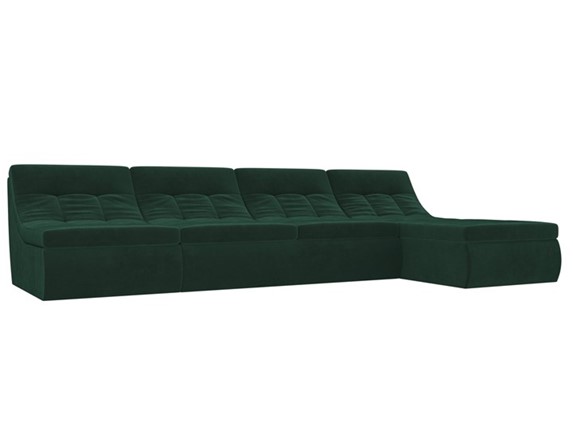 Модульный угловой диван Холидей, Зеленый (велюр) в Южно-Сахалинске - изображение