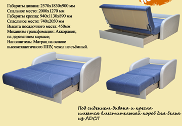 Кресло-кровать Коралл 1 в Южно-Сахалинске - предосмотр 1