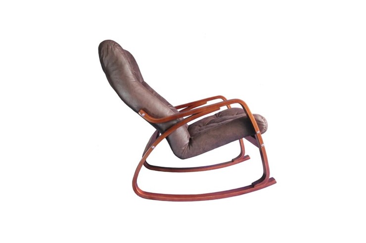 Кресло-качалка Гранд, замша шоколад в Южно-Сахалинске - изображение 1