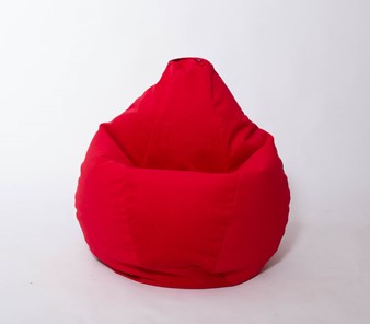 Кресло-мешок Груша малое, велюр однотон, красное в Южно-Сахалинске - предосмотр 2