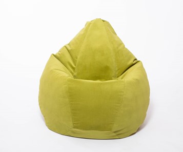 Кресло-мешок Груша малое, велюр однотон, травянное в Южно-Сахалинске - предосмотр 1