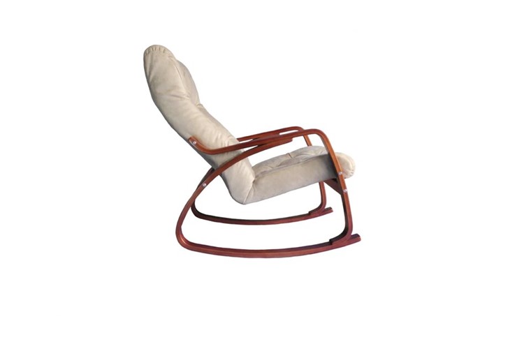 Кресло-качалка Гранд, замша крем в Южно-Сахалинске - изображение 1