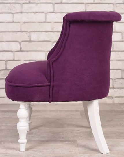 Кресло Бархат (фиолетовый/белый) в Южно-Сахалинске - изображение 1