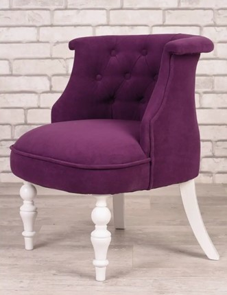 Кресло Бархат (фиолетовый/белый) в Южно-Сахалинске - изображение