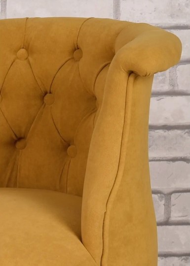 Кресло Бархат (горчичный/белый) в Южно-Сахалинске - изображение 4
