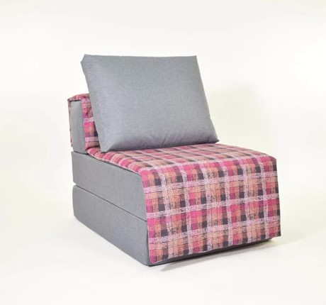Бескаркасное кресло-кровать Харви, серый - квадро в Южно-Сахалинске - изображение