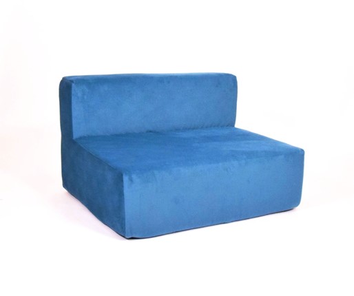 Кресло бескаркасное Тетрис 100х80х60, синий в Южно-Сахалинске - изображение