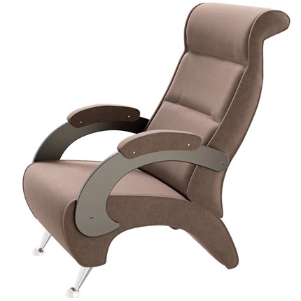 Кресло Деметрио 9Д (каркас венге, м/э коричневый) в Южно-Сахалинске - изображение