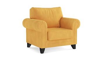 Кресло для отдыха Орландо, велюр аватар горчичный в Южно-Сахалинске - предосмотр