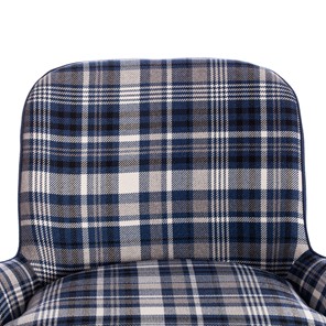 Кресло DUKEN (mod. 0179322) металл/ткань, 79х59х66 см, синий/синяя шотландка/черный в Южно-Сахалинске - предосмотр 5
