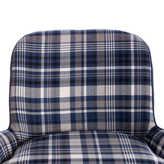 Кресло DUKEN (mod. 0179322) металл/ткань, 79х59х66 см, синий/синяя шотландка/черный в Южно-Сахалинске - изображение 5