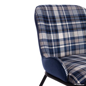 Кресло DUKEN (mod. 0179322) металл/ткань, 79х59х66 см, синий/синяя шотландка/черный в Южно-Сахалинске - предосмотр 6