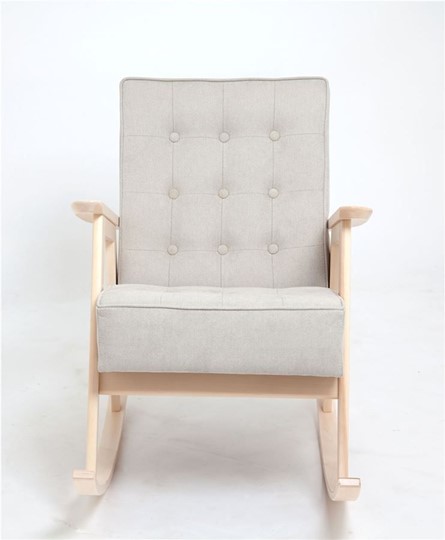 Кресло-качалка Ретро (беленый дуб / 02 - светло-серый) в Южно-Сахалинске - изображение 2