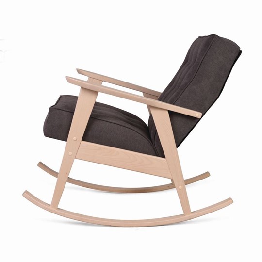 Кресло-качалка Ретро (беленый дуб / 05 - коричневый) в Южно-Сахалинске - изображение 1