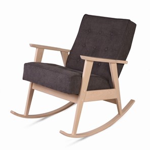 Кресло-качалка Элевуд Ретро (беленый дуб / 05 - коричневый) в Южно-Сахалинске