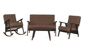 Кресло-качалка Ретро (темный тон / 05 - коричневый) в Южно-Сахалинске - предосмотр 2