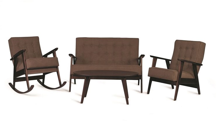 Кресло-качалка Ретро (темный тон / 05 - коричневый) в Южно-Сахалинске - изображение 2