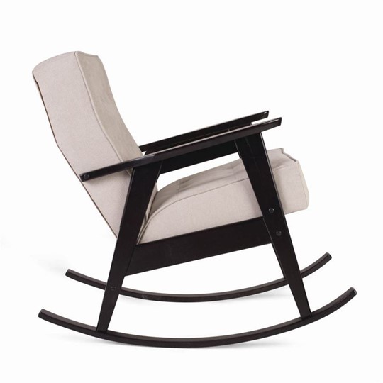Кресло-качалка Ретро (венге / 02 - светло-серый) в Южно-Сахалинске - изображение 1