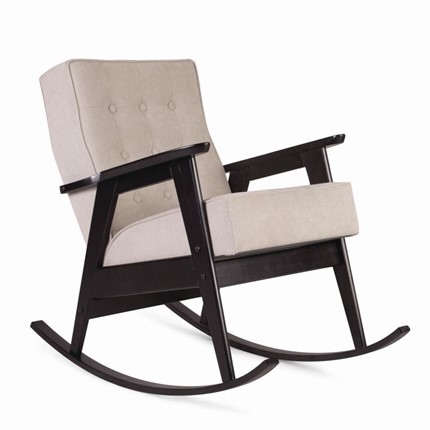 Кресло-качалка Ретро (венге / 02 - светло-серый) в Южно-Сахалинске - изображение