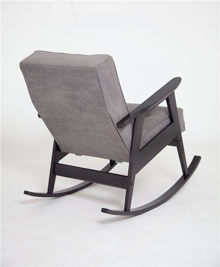 Кресло-качалка Ретро (венге / RS 15 - темно-серый) в Южно-Сахалинске - изображение 1