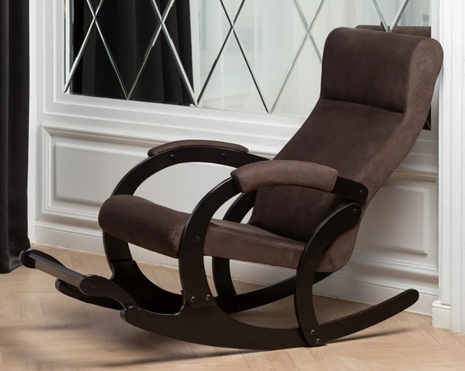 Кресло-качалка в гостиную Марсель, ткань Amigo Coffee 33-Т-AC в Южно-Сахалинске - изображение 4