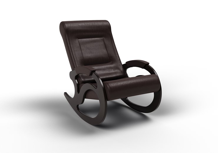 Кресло-качалка Вилла, экокожа крем 11-К-КР в Южно-Сахалинске - изображение 1