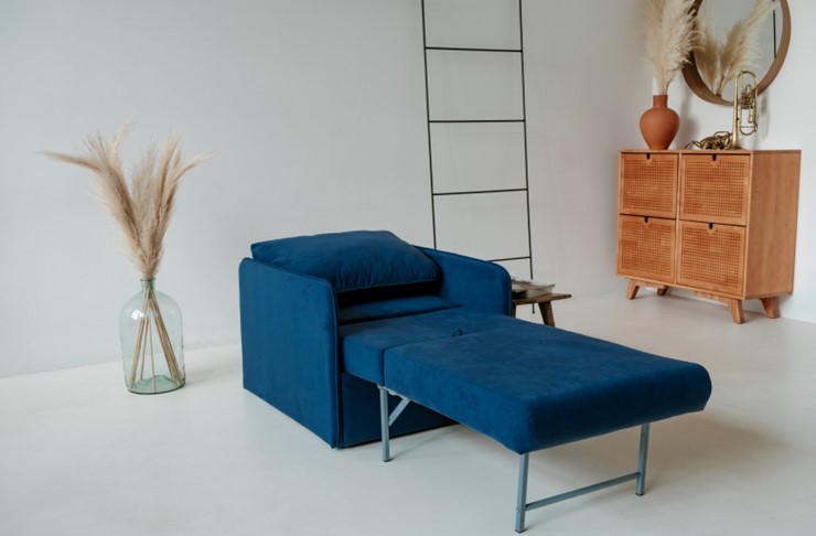 Раскладное кресло Амира синий в Южно-Сахалинске - изображение 3