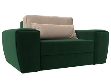 Кресло-кровать Лига-008, Зеленый\Бежевый (велюр) НПБ в Южно-Сахалинске