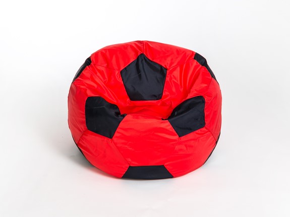 Кресло-мешок Мяч большой, красно-черный в Южно-Сахалинске - изображение