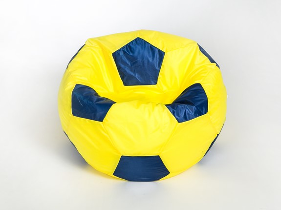 Кресло-мешок Мяч малый, желто-синий в Южно-Сахалинске - изображение